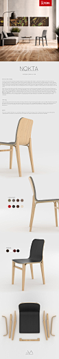NOKTA chair : NOKTA chair combines elements of Scandinavian design with TON‘s technology. A seat is made of bent plywood and the specific     craftsmanship of the beech wood ensures that its visually fine shapes and frame provide sufficient strength.