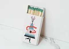 欧美复古火柴盒包装图案智能贴图效果展示文创VI提案 PS样机模板 (34)