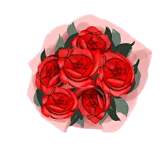 玫瑰花束花朵捧花鲜花免抠素材