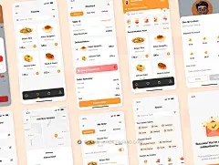 100+屏现代简约美食食品外卖配送订餐APP应用程序UI界面设计Figma模板套件 YamYam – Food Delivery App UI Kit插图5