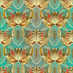 巴洛克风格,三维图形,四方连续纹样,花纹,华丽的,纺织品,华贵,壁纸,植物群,现代