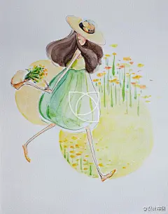 素食主义设计师Alina小迪的手绘作品《蔬果小姐》