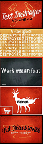 复古印刷做旧效果图层样式 Text Destroyer Vol. 02_字体样式_乐分享素材网_psd素材_平面素材_png素材_免费素材_素材共享平台