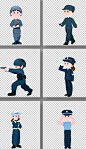 警察人物元素