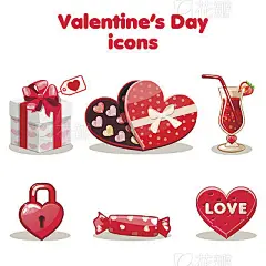 Red love collection valentine s day