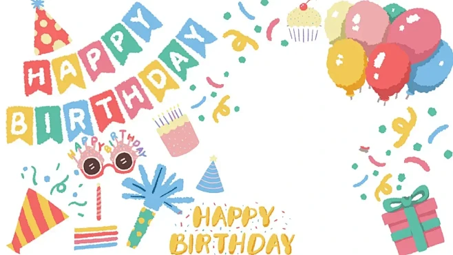 高清可爱生日投影仪背景图分享（自制）图片_卡通图片素材-花瓣网