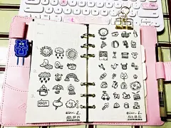 怎么就突然辣么喜欢万年历自创个五颗星运势“”简笔画也画着开心～「日本无条件投降日」哦耶！❤️#简笔画##手绘##手帐##黑白#