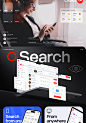 CRM dashboard INFLUENCER Interface marketing   mobile motion design Platform service stock