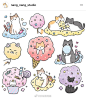 超全的猫咪简笔画素材 插画师nangnang画的... 来自手帐简笔画 - 微博