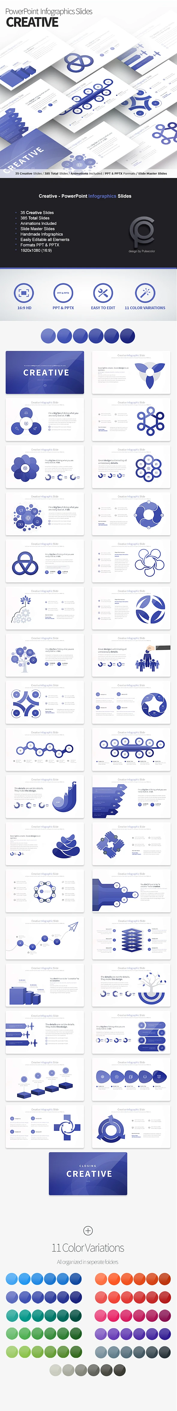 Creative - PowerPoint Infographics Slides-花瓣网
