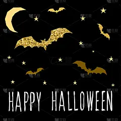 万圣节卡片模板。万圣节抽象图案设计卡，聚会邀请，海报，相册，菜单，t恤，袋印等。