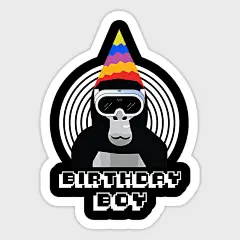 Gorilla Tag Birthday Boy VR Gamer Gift for Kids Teen Sticker by CesarHerrera