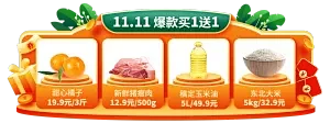 促销双11食品生鲜胶囊banner