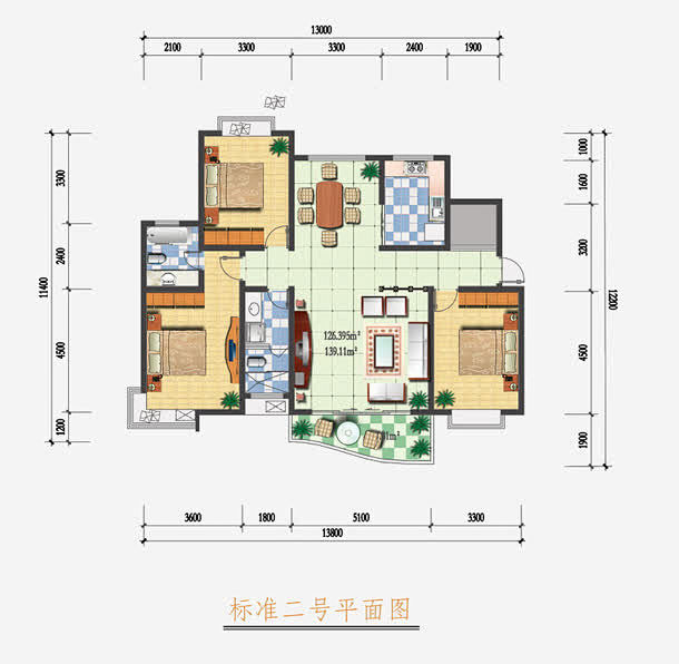 平面户型图室内CAD平面设计图纸