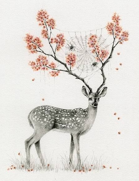 #实用素材# 绘制设计“鹿”，森林的精灵...