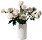 南十字星-北欧田园陶瓷花瓶白色客厅鲜花插花家居装饰摆件-竖楞