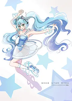 初音未来_云小喵_VOCALOID圈插画_网易GACHA二次元社区 #小清新# #治愈系# #壁纸#
