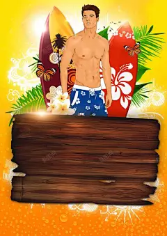 男士插画与木板背景 男性插画 背景花边 蝴蝶 边框相框 鲜花背景 背景 设计图片 免费下载 页面网页 平面电商 创意素材