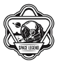 Space monochrome emblem. Click to the link to find more space emblems and badges.    #space #ufo #astronaut #vector #planet #illustration #design #customdesign