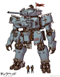 Kaiserian Grunt Tankhead, Emerson Tung : March of Robots 02
This type of Tankhead make up the bulk of the Kaiserian ground forces
For my project: Tankhead