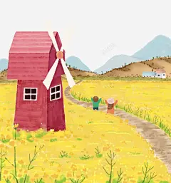 手绘油菜花旅游 元素 免抠png 设计图片 免费下载 页面网页 平面电商 创意素材