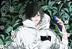 插画鉴赏｜被鲜花簇拥的破碎感美少年 - 小红书