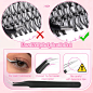 Amazon.com: DIY Lash Extension Kit, Lash Clusters Eyelash Extension Kit 240 pcs 30D40D Individual Lashes with Lash Bond and Seal and Lash Applicator Tweezers D Curl 8-16mm Mixed Length Clusters Lashes by EYDEVRO : Clothing, Shoes & Jewelry