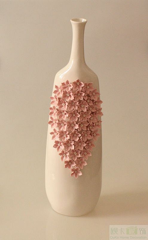 陶瓷瓷器花瓶现代简约装饰品时尚家居饰品手...