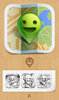 苹果应用Anywherefriends icon图标设计