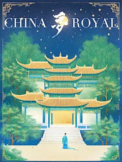 皇城旧梦插画-绿色系 (5)