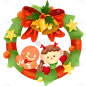 新式节日主题插画贴纸