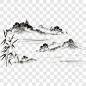 中国风传统山水水墨画元素卡通手绘PNG图片➤来自 PNG搜索网 pngss.com 免费免扣png素材下载！