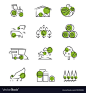 This might be one of the simplest icon sets that caught my attention. It matched another set's ability to be a bit messy, but still look nice and respectable. I could see the USDA using these icons if they hired a marketing firm. I also appreciate their m