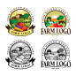 绿色农场logo标志矢量图素材