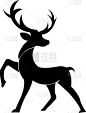 鹿,野生动物,哺乳纲,动物,鹿角,红鼻子驯鹿,剪影,追击,驯鹿,绘制