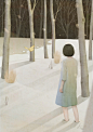 【韩国Jiwoon Pak细腻宁静的插画作品欣赏 】#插画狂想# #插画灵感# ​​​​