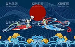 敦煌飞天  - 源文件下载【酷图网】飞天伎乐,唐卡,敦煌,石窟,莫高窟,敦煌线描稿,飞天壁画,敦煌石窟,敦煌艺术,莫高窟壁画,敦煌莫高窟,临摹敦煌壁画,壁画,仙女,矢量图,艺术,飞仙,彩带,飘逸,舞蹈,中国,文化,飞天,飘带,乐伎,乐器,晚唐,