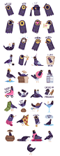 Trash Doves iOS10 Sticker Pack : Stickers made over a weekend on stream for iOS10.  