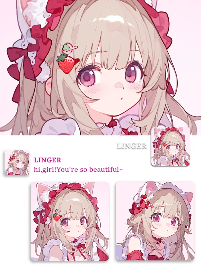 少女头像｜闺蜜头像｜草莓喵喵 - 小红书