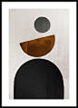 Berlin Squares No2 Poster : Black circle and square...