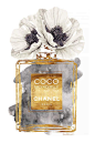 Perfume Bottle, Dark Gold With Dark Grey & ... | Amanda Greenwood | iCanvas