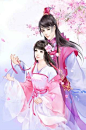 【古风素材】——古风男女情侣(196图)_@【韶华】美工萝卜收集_花瓣插画/漫画