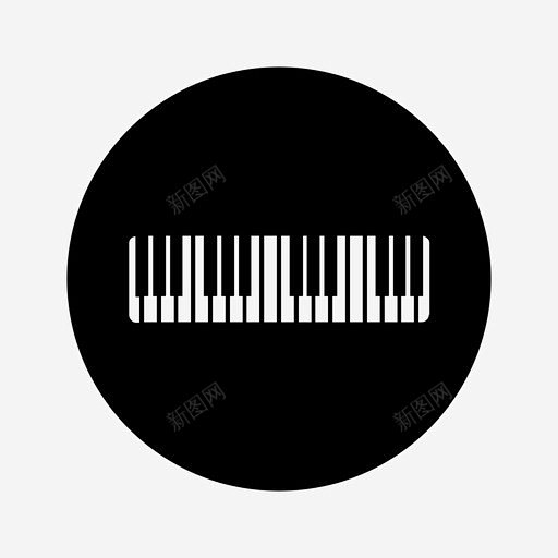 钢琴音乐会爵士乐图标 UI图标 设计图片...