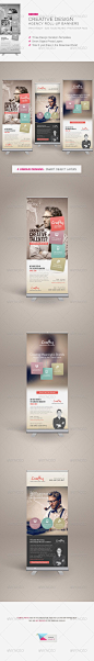 Creative Design Agency Roll-up Banners #GraphicRiver 易拉宝 #排版#