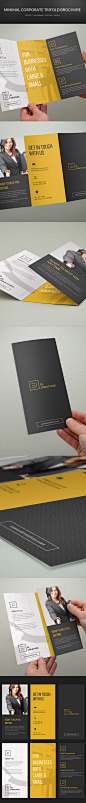 Minimal Corporate Trifold Brochure : Tri Fold Brochure- perfect for any business/personal.Features.- A4 Size - 210 x 296 mm ( 2016 x 303 with bleeds) - 300 DPI CMYK Print Ready!- Full Editable, Layered you can find fonts here:Roboto - http://www.google.co