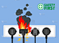Power plug is full, Short circuit, House fire, Saf