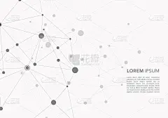 抽象的多边形连接。连接科学背景。