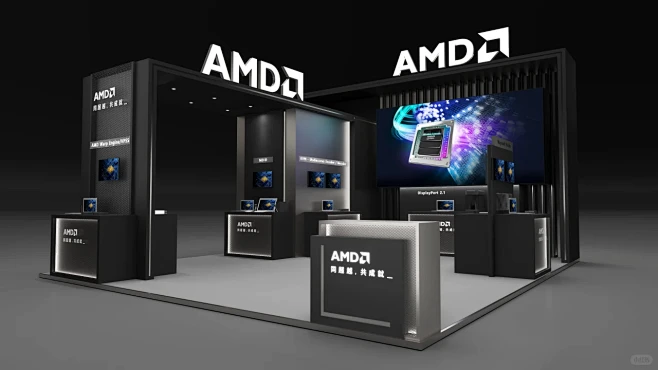 AMD展台设计简约科技 | 展台设计与制作 - 小红书-花瓣网