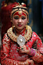 Kumari, Nepalese girl.