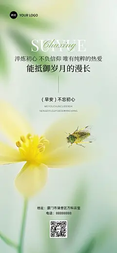 早安励志正能量日签海报